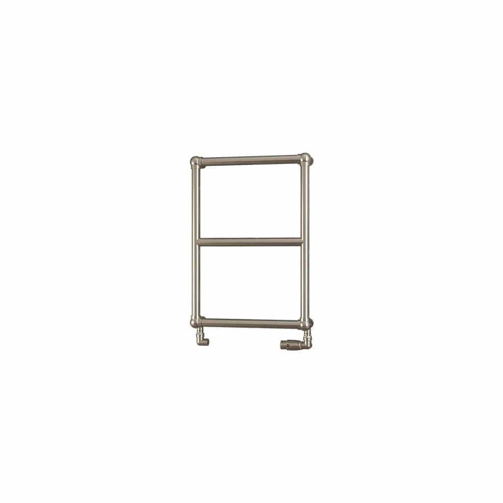 Eastbrook Traditional Towel Rail Eastbrook Stour Vertical Traditional Heated Towel Rail in Brushed Brass 690 x 500 / Electric Only
