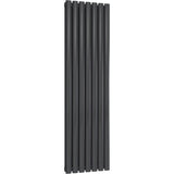 Aquarius Bathrooms Column Radiator Aquarius Athens Double Vertical Column Radiator 1600 x420mm / Anthracite