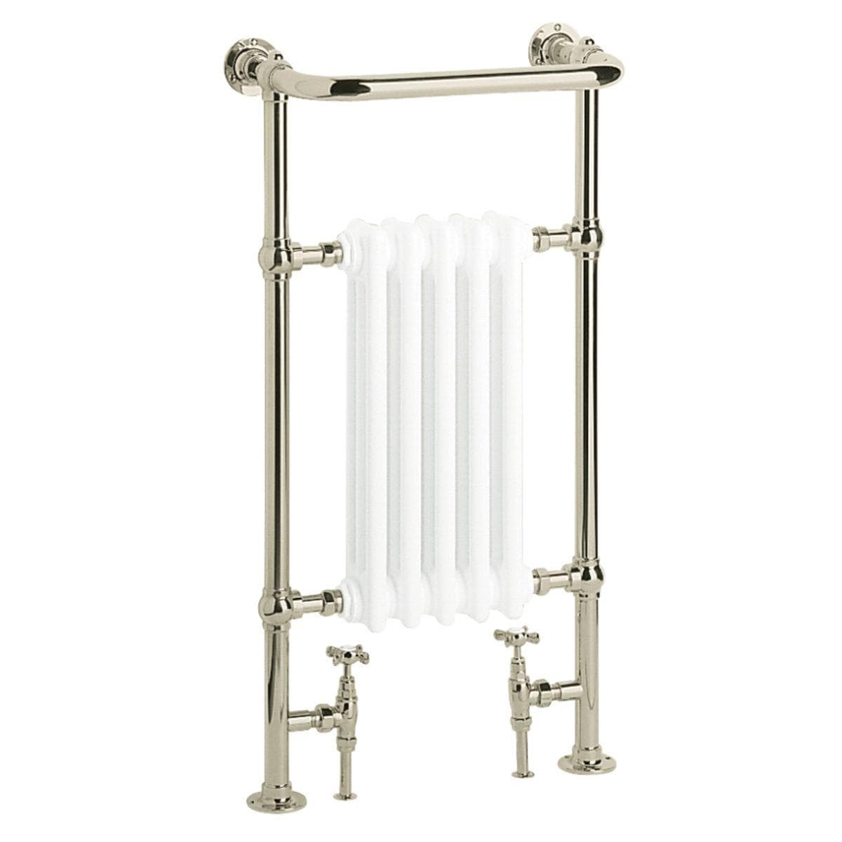 Heritage Insert Radiator Heritage Baby Clifton Traditional Floor Mounted Radiator - 940 x 498mm Vintage Gold/White