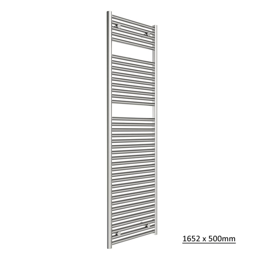 Tissino Ladder Rails Tissino Hugo2 Designer Towel Radiator in Chrome 1652 x 500 / Central Heating