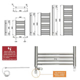 Redroom Designer Towel Radiator Redroom Azor Straight Vertical Designer Towel Rail in Chrome