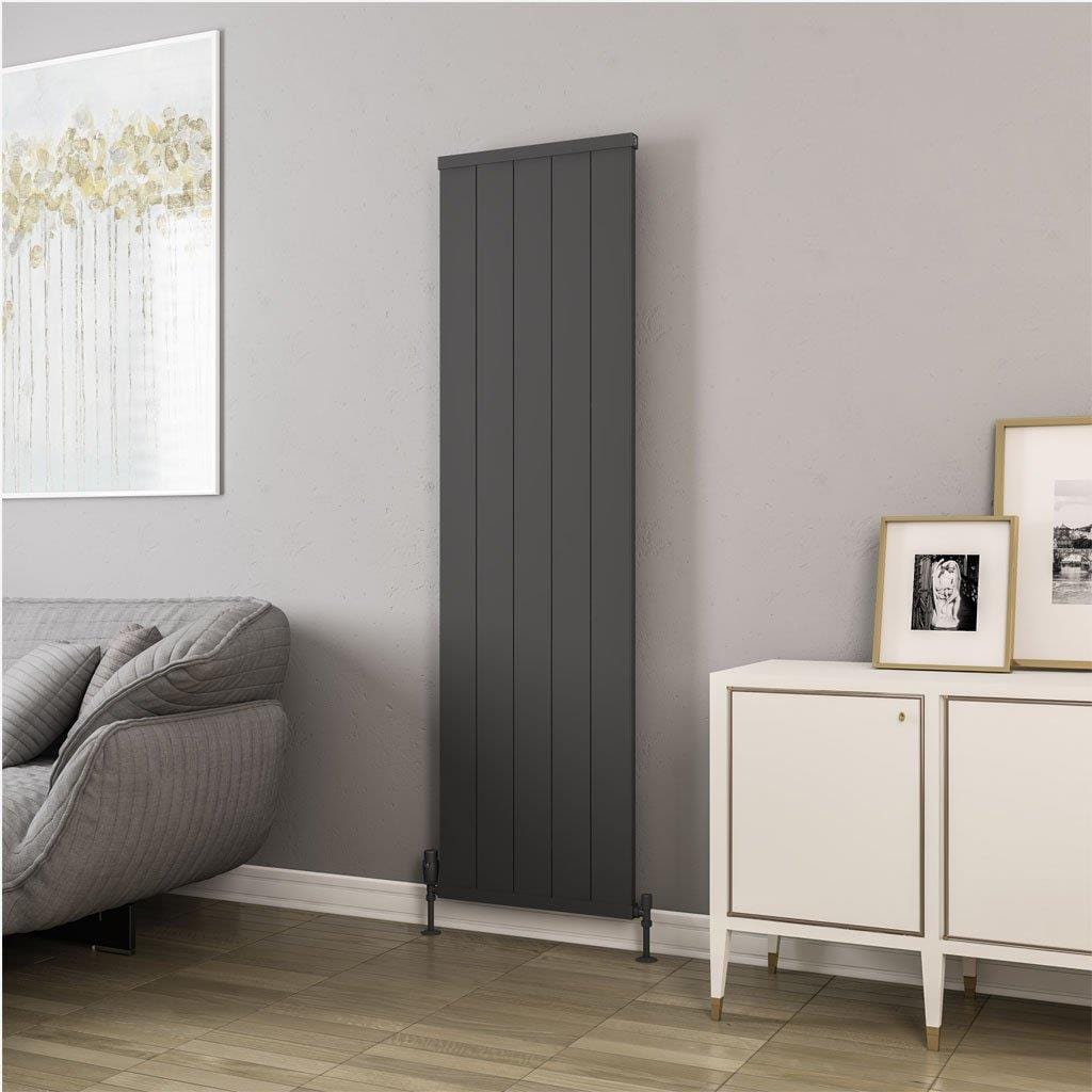Eastbrook Panel Radiator Eastbrook Kingswood Slimline Vertical Aluminium Radiator 1800 x 510mm / Matt Anthracite
