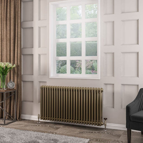 Eastbrook Column Radiators Eastbrook Rivassa Traditional 3 Column Radiator in Bronze Effect 600 x 1148 / Electric Only