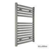 Tissino Ladder Rails Tissino Hugo2 Designer Towel Radiator in Lusso Grey 652 x 400 / Central Heating