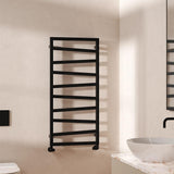 Crosswater Designer Towel Radiator Crosswater Wedge Designer Towel Rail - 500 x 1096 - Metallic Black - Central Heating