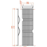 Reina Designer Towel Radiator Reina Aletta Central Heating Towel Radiator - 1800 x 500mm