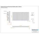 Eastbrook Flat Panel Radiators Eastbrook Charlton Horizontal Designer Radiator in Matt Anthracite