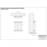 Eastbrook Rivassa Traditional 2 Column Radiator in Gloss White