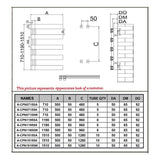 Reina Ladder Rail Reina Carpena Central Heating Aluminium Towel Rail
