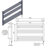 Vogue Ladder Rail Vogue Focus Horizontal Straight Towel Rail in Chrome