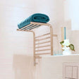 JIS Designer Towel Radiator JIS Sussex Newhaven Heated Shelf Towel Rail Polished Chrome / Central Heating