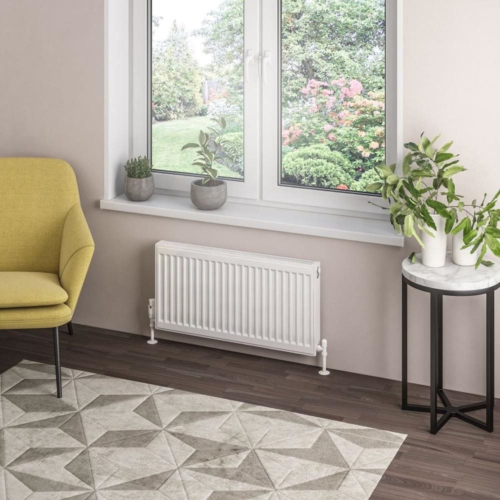 Aquarius Bathrooms Type 21 Aquarius Type 21 Compact Panel Radiator In Gloss White 400 x 800mm