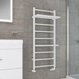 Eastbrook Designer Towel Radiator Eastbrook Launton Straight Vertical Heated Towel Rail in Matt White