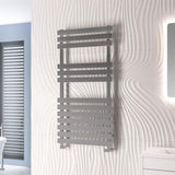 Eastbrook Designer Towel Radiator Eastbrook Biava Flat Straight Vertical Towel Rail in Chrome 1190 x 600 / Dual Fuel