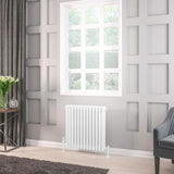 Eastbrook Column Radiator Eastbrook Rivassa Traditional 3 Column Radiator in White 600 x 608 / Electric Only