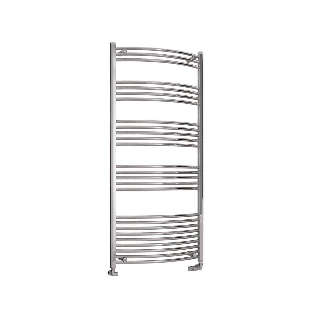 Totally Rads Ladder Rails Eastbrook Wendover Curved Vertical Heated Towel Rail in White