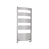 Totally Rads Ladder Rails Eastbrook Wendover Curved Vertical Heated Towel Rail in White