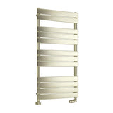 Eastbrook Designer Towel Radiator Eastbrook Staverton Tube On Tube Straight Radiator in Brushed Brass 1200 x 600 / Dual Fuel