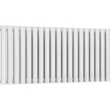 Aquarius Bathrooms Column Radiator Aquarius Athens Horizontal Double Column Radiator 600 x1140mm / White