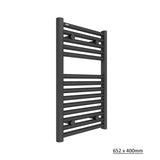 Tissino Ladder Rails Tissino Hugo2 Designer Towel Radiator in Anthracite 652 x 400 / Central Heating