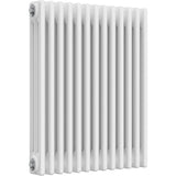 Aquarius Bathrooms Column Radiator Aquarius Foundry Horizontal 3 Column Radiator in White 750mm x 605mm