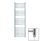 JIS Ladder Rail JIS Sussex Adur Vertical Stainless Steel Curved Heated Towel Rail 1250 x 400mm / Electric Only / Polished Chrome