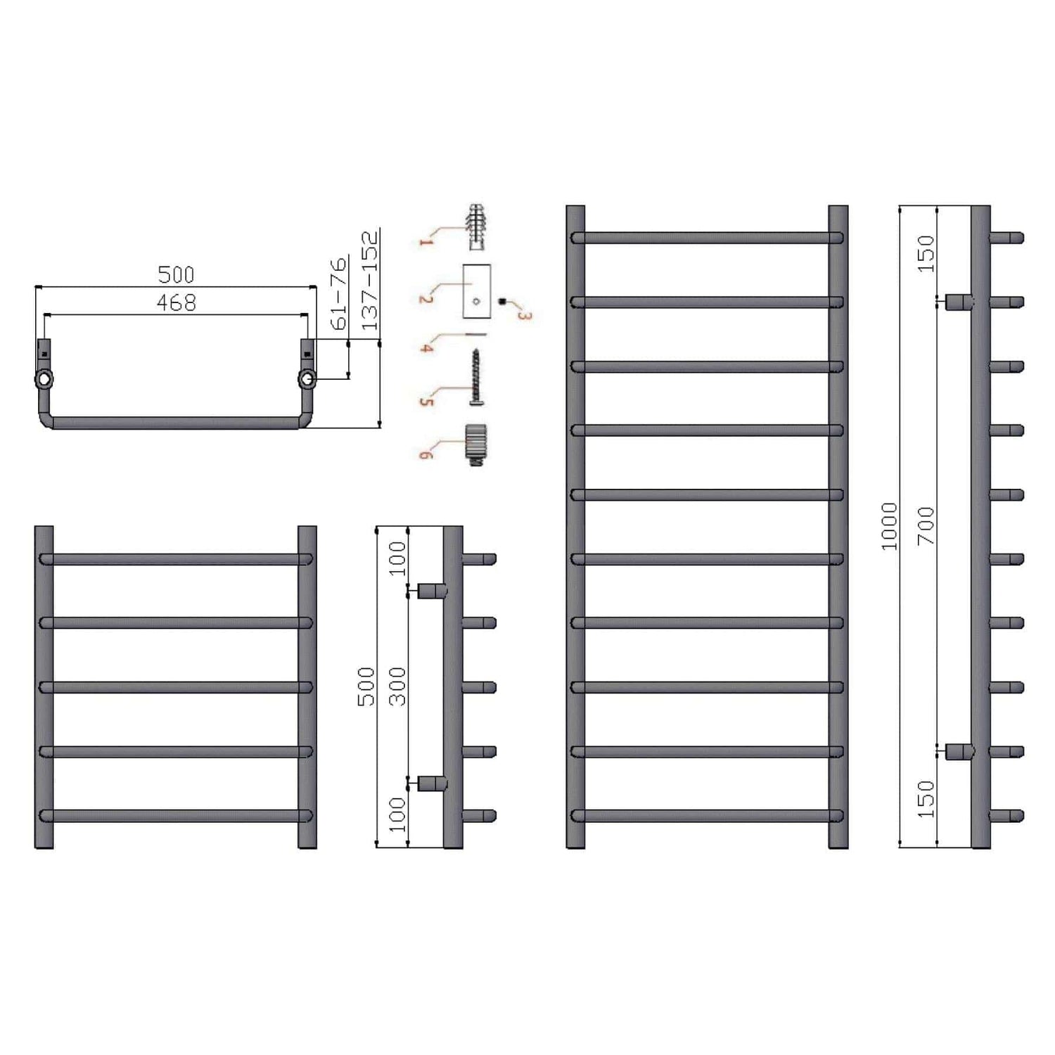 Reina Rads Reina Aliano Heated Towel Rail in Chrome – Totally Rads