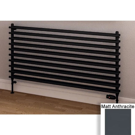 Totally Rads Column Radiators Eastbrook Murano Horizontal Designer Radiator in Matt Anthracite