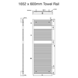 Tissino Hugo2 Designer Towel Radiator in Anthracite