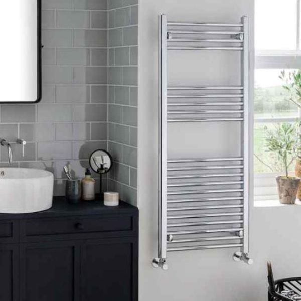 Vogue Ladder Rails Vogue Axis Straight Ladder Towel Rail in Chrome 800 x 600 / Central Heating