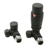 Totally Rads Radiator Valve Reina Modal Thermostatic Corner Radiator Valves Black