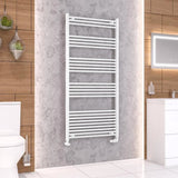 Eastbrook Wendover Straight Vertical Heated Towel Rail in White