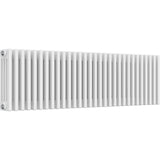 Aquarius Bathrooms Column Radiator Aquarius Foundry Horizontal 4 Column Radiator in White 400mm x 1370mm