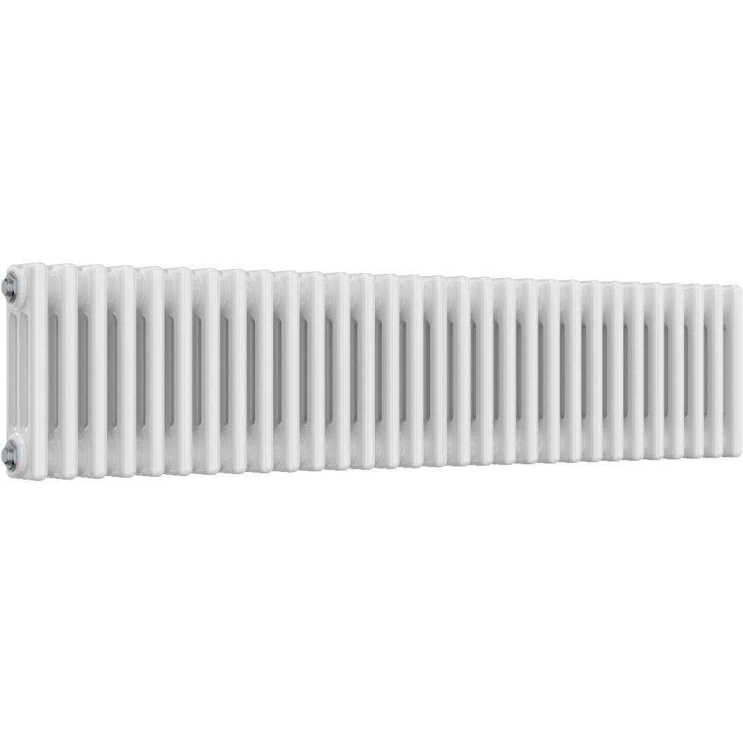 Aquarius Bathrooms Column Radiator Aquarius Foundry Horizontal 3 Column Radiator in White 300mm x 1370mm
