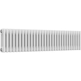 Aquarius Bathrooms Column Radiator Aquarius Foundry Horizontal 3 Column Radiator in White 300mm x 1370mm