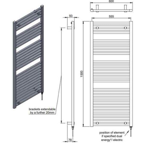 Vogue focus towel rail online