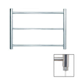 JIS Ladder Rail JIS Sussex Cinder Horizontal Stainless Steel Heated Towel Rail Electric Only / Polished Chrome