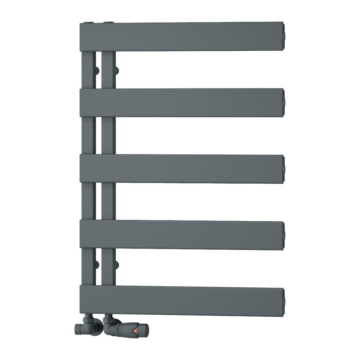 Reina Ladder Rail Reina Carpena Central Heating Aluminium Towel Rail Anthracite / 710 x 500mm