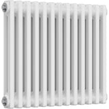 Aquarius Bathrooms Column Radiator Aquarius Foundry Horizontal 2 Column Radiator in White 500mm x 605mm