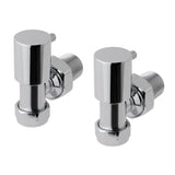 Eastbrook Minimalist Angled Manual Radiator Valves Pair - Chrome - 41.3004