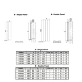 Reina Panel Radiator Reina Gio Aluminium Vertical Single Panel Central Heating Designer Radiator