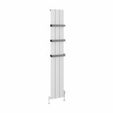 Eastbrook Panel Radiator Eastbrook Rosano Straight Vertical Aluminium Radiator in Matt White