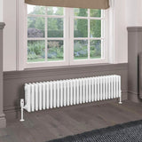 Eastbrook Column Radiator Eastbrook Rivassa Traditional 4 Column Radiator in Gloss White 300 x 1373 / Dual Fuel