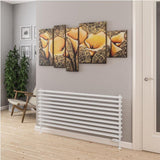 Eastbrook Designer Towel Radiator Eastbrook Murano Horizontal Designer Radiator in Gloss White 600 x 1400mm