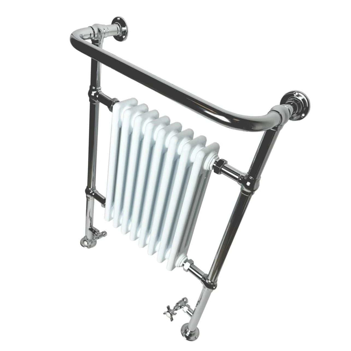 Imperial Insert Radiators Imperial Malmo 8 Bar Traditional Radiator - 960 x 665 - Chrome/White - Central Heating - RAD0110100