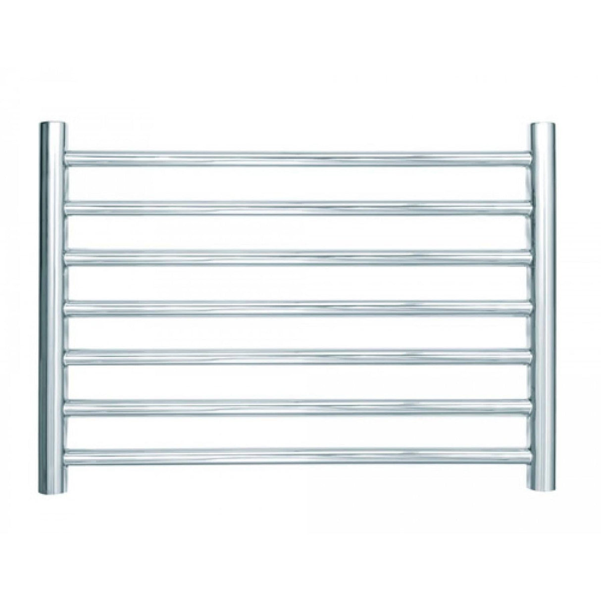 JIS Ladder Rail JIS Sussex Buxted Horizontal Stainless Steel Heated Towel Rail Polished Chrome / Central Heating
