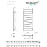 Crosswater Designer Towel Radiator Crosswater Wedge Designer Towel Rail in Soft White Matt