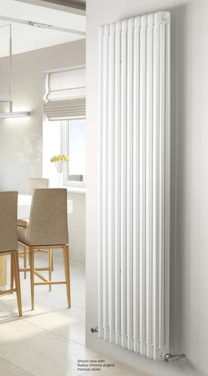 MHS Radiators Column Radiator MHS Multisec Traditional 3 Column Radiator in Traffic White
