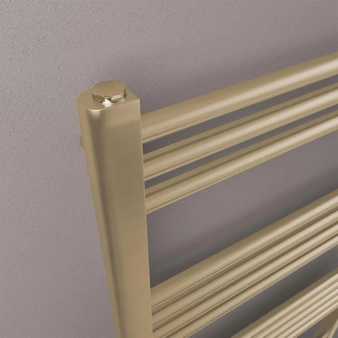 Eastbrook Ladder Rails Eastbrook Wendover Straight Vertical Heated Towel Rail - 600 x 400mm in Brushed Brass