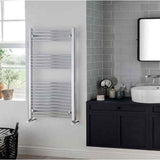 Vogue Ladder Rails Vogue Axis Straight Ladder Towel Rail in Chrome 600 x 500 / Electric Only